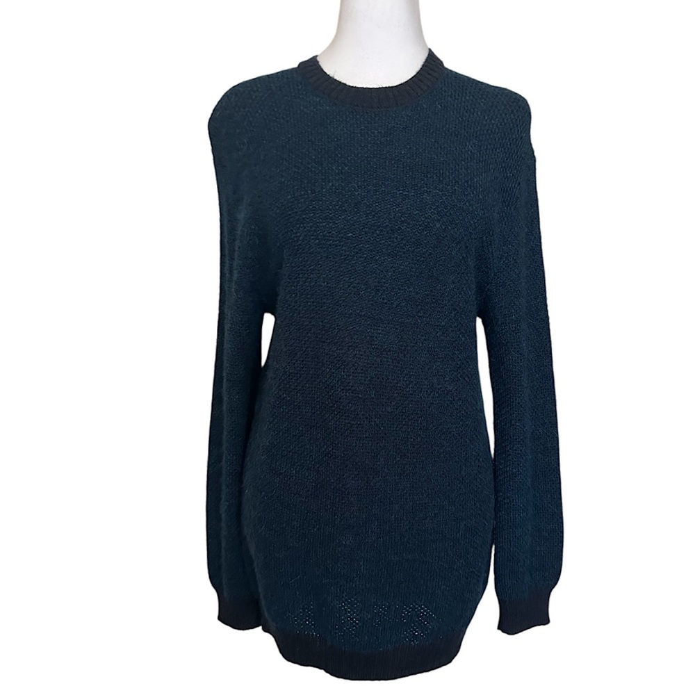 Marine Layer Sweater Women’s Sz S Blue Green Knit Alpaca Tunic Long Sleeve Crew